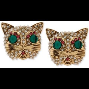 Betsey Johnson Cute Cat Pearl Earrings- NWT✨🐱✨
